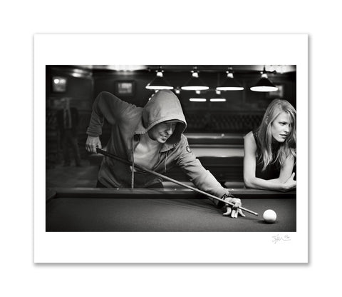 Bob Dylan Playing Pool, Paris, 2009 Archival Pigment Print