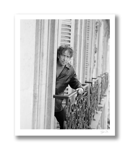 Bob Dylan on Ledge, Paris, 2009 Ledge Archival Pigment Print
