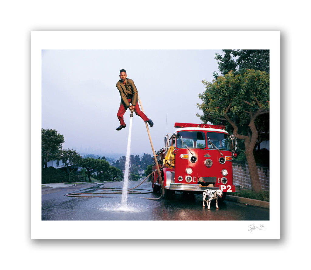 Chris Rock with Firehose, 1997 Archival Pigment Print